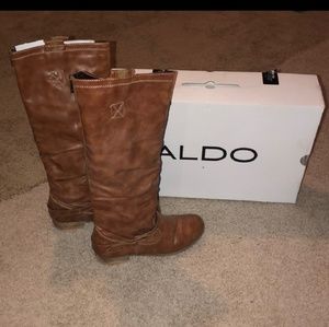 Aldo Tall Boots Cognac